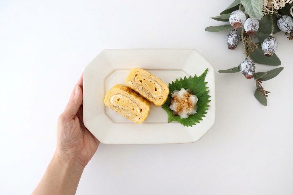 Kosen Kiln Octogonal Plate White M | Banko Ware