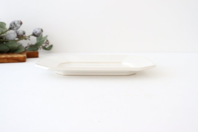 Kosen Kiln Octogonal Plate White M | Banko Ware