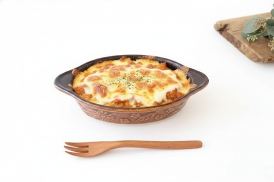 Kosen Kiln Quiche Plate Margaret Brown Small | Banko Ware