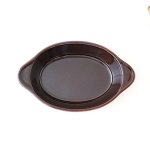 Heat-resistant gratin dish Margaret brown Heat-resistant pottery Kosengama Banko ware