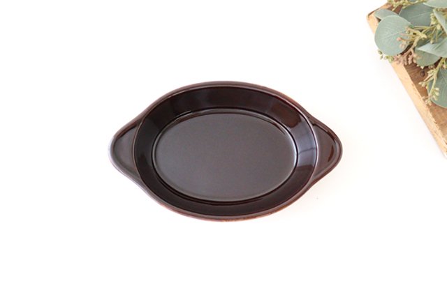 Heat-resistant gratin dish Margaret brown Heat-resistant pottery Kosengama Banko ware