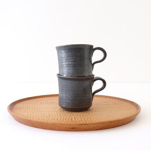 Mug black pottery Shigaraki ware