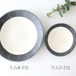 24cm/9.4in Rim Plate Pottery Shigaraki Yaki
