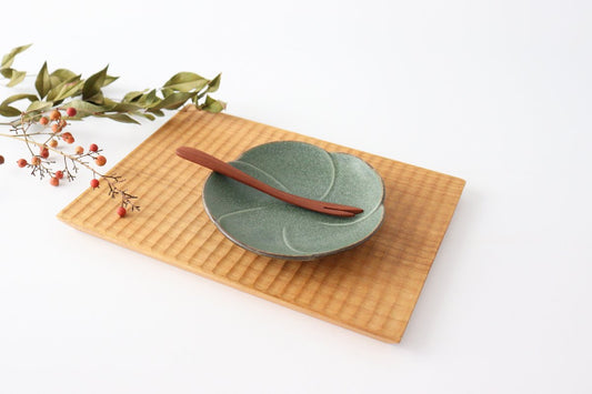 kei Sauce Plate Plum Blossom Green | Mino Ware