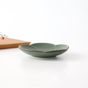 Plate Green Porcelain Kei Mino Ware
