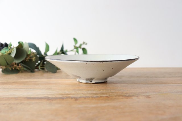 Shallow Bowl White 18cm/7.1in | Serving Bowl Shigaraki Ware