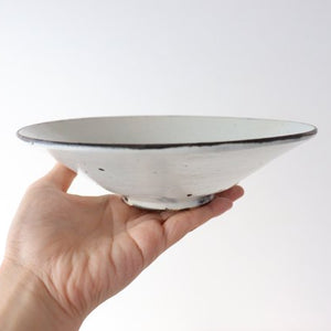 Shallow Bowl White 18cm/7.1in | Serving Bowl Shigaraki Ware