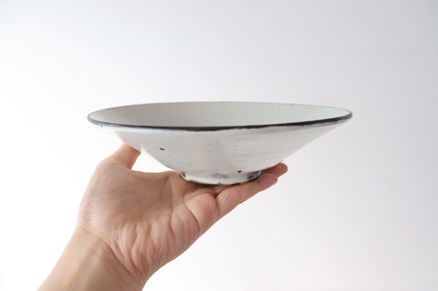 Shallow Bowl White 18cm/7.1in | Serving Bowl Shigaraki Ware