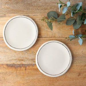 Round small plate white ceramic Shigaraki ware