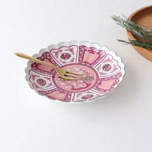 Rinkurou Kiln kotohogu Chrysanthemum Shaped Plate Pink 15cm/5.9in | Hasami Ware