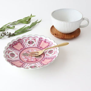 Rinkurou Kiln kotohogu Chrysanthemum Shaped Plate Pink 15cm/5.9in | Hasami Ware