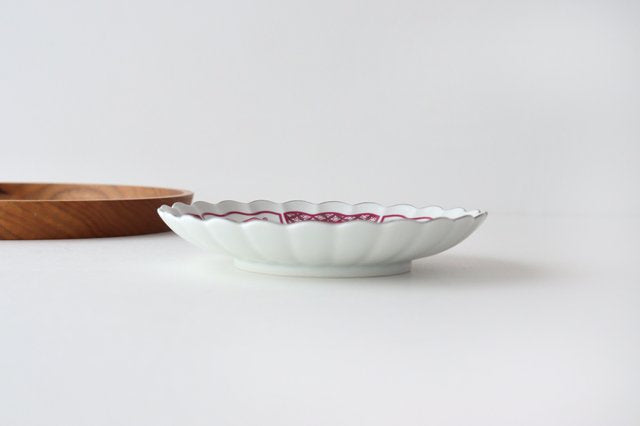 Rinkurou Kiln kotohogu Chrysanthemum Shaped Plate Pink 15cm/5.9in | Hasami Ware