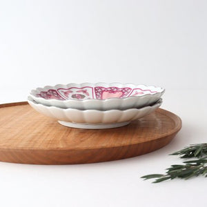 Rinkurou Kiln kotohogu Chrysanthemum Shaped Plate Pink 15cm/5.9in | Hasami Ware