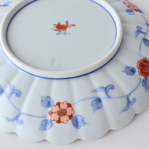 18cm/7.1in Plate, Chrysanthemum pattern, Porcelain, Rinkurou kiln, Hasami ware