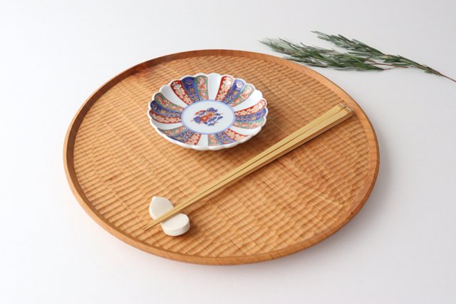 9cm/3.5in Plate, Chrysanthemum pattern, Porcelain, Rinkurou kiln, Hasami ware