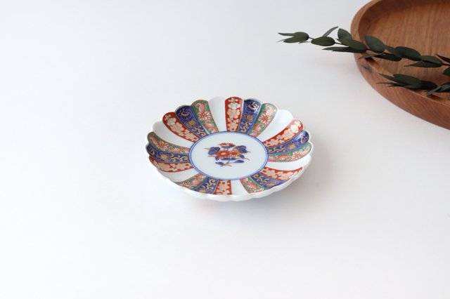 9cm/3.5in Plate, Chrysanthemum pattern, Porcelain, Rinkurou kiln, Hasami ware