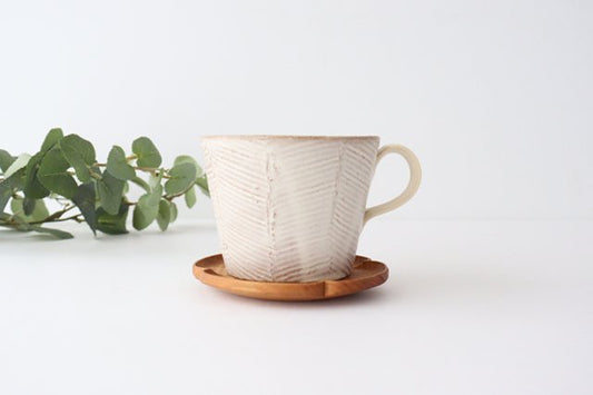 Mug white pottery Masaki Domoto Shigaraki ware