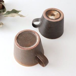 Mug black pottery Masaki Domoto Shigaraki ware