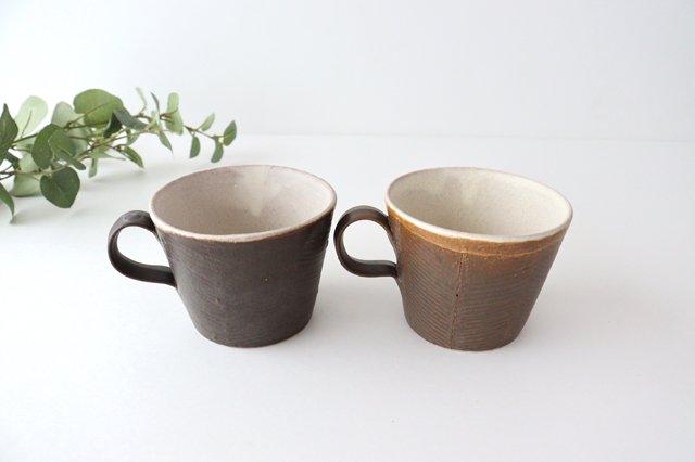 Mug black pottery Masaki Domoto Shigaraki ware