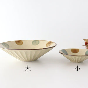 Asa bowl large Ryukyu drop porcelain Mino ware