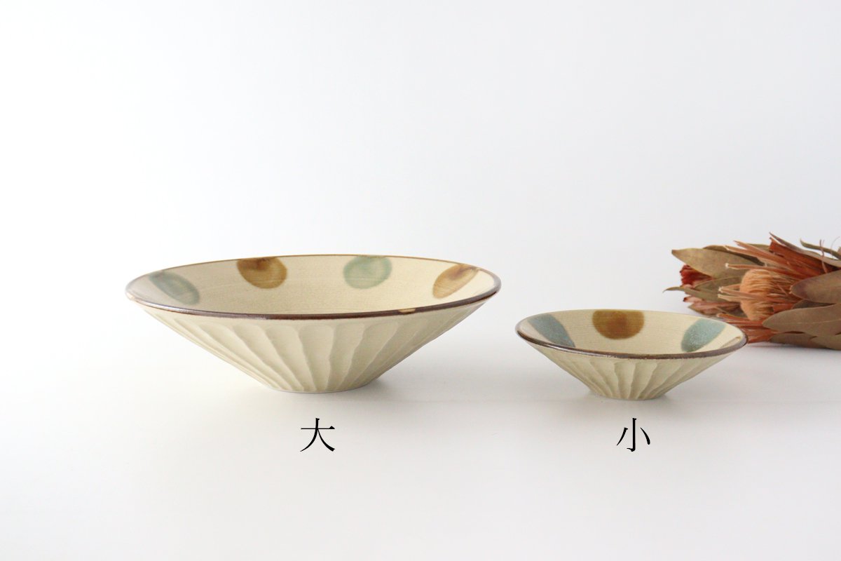 Asa bowl large Ryukyu drop porcelain Mino ware