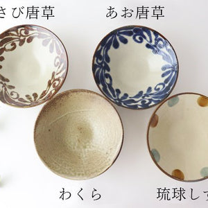 Asa bowl large Ryukyu drop porcelain Mino ware