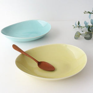 Pair Pasta Plate Green&Yellow Vag Porcelain POTPURRI