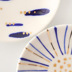 POTPURRI Gold Ultramarine Small Plates Pair Set