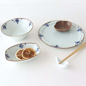 Boat-shaped small bowl LEAVES Porcelain Koyo Kiln Arita Ware