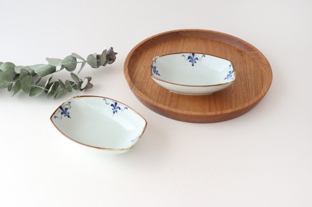 Boat-shaped small bowl LEAVES Porcelain Koyo Kiln Arita Ware