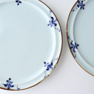 Rim round plate L LEAVES Porcelain Koyo Kiln Arita Ware
