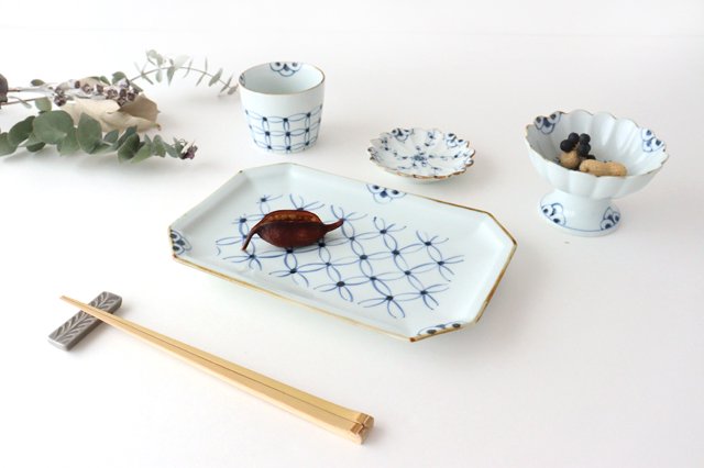 Octagonal Plate Shippo | Sushi Plate Arita Ware