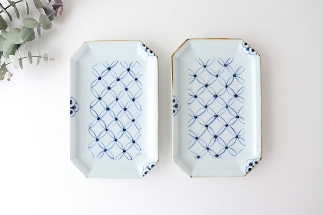 Octagonal Plate Shippo | Sushi Plate Arita Ware