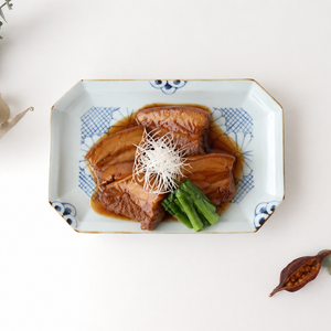 Octagonal Plate Chrysanthemum | Sushi Plate Arita Ware