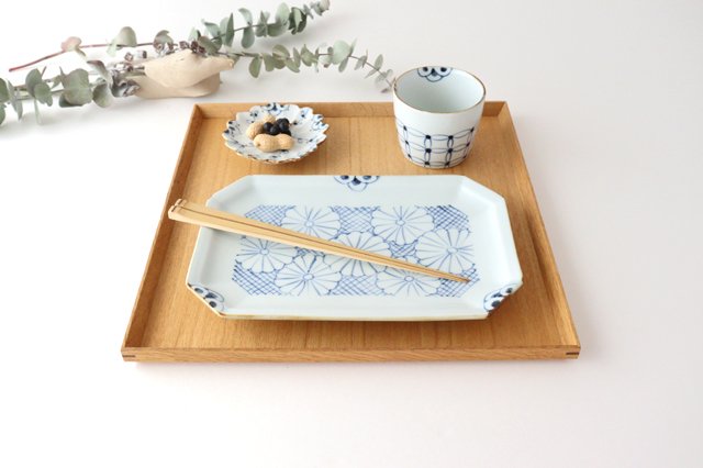 Octagonal Plate Chrysanthemum | Sushi Plate Arita Ware