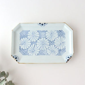 Octagonal Plate Chrysanthemum | Sushi Plate Arita Ware