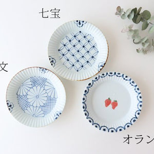 [Uchiru special order] Wave-carved plate, cloisonne, porcelain, dyed, Arita ware