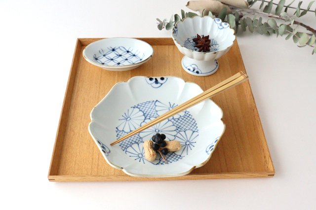 [Uchiru Special Order] Dessert Cup, Chrysanthemum Pattern, Porcelain, Dyed, Arita Ware