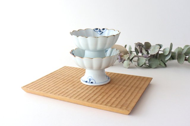 [Uchiru Special Order] Dessert Cup, Chrysanthemum Pattern, Porcelain, Dyed, Arita Ware