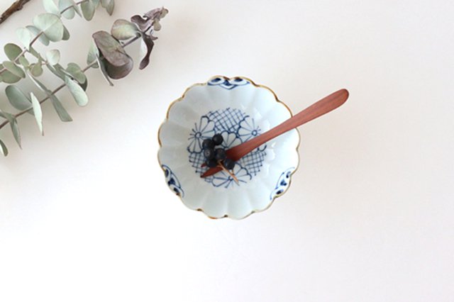 [Uchiru Special Order] Dessert Cup, Chrysanthemum Pattern, Porcelain, Dyed, Arita Ware