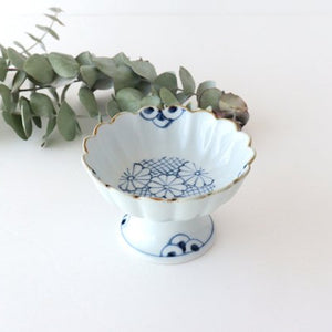 [Uchiru Special Order] Dessert Cup, Chrysanthemum Pattern, Porcelain, Dyed, Arita Ware