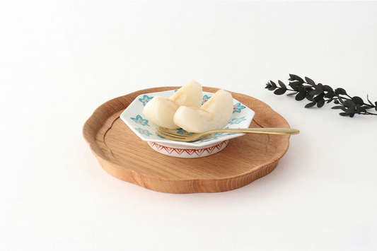 Octagonal Sauce Plate Deer and Maple Pattern | Arita Ware