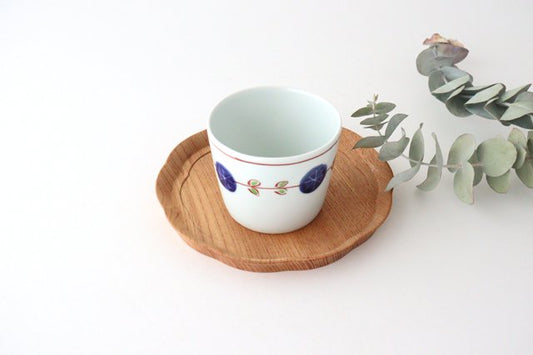 Soba choko, dyed Nishikimaru crest, porcelain, Koyo kiln, Arita ware