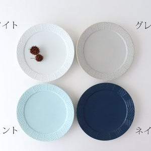 Rim plate 20cm white porcelain YABANE Hasami ware