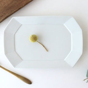 Square plate L white porcelain Hasami ware