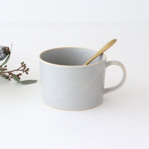 Soup Mug Greige Porcelain Hasamiyaki