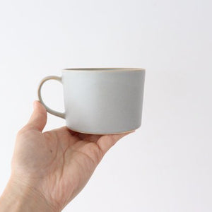 Soup Mug Greige Porcelain Hasamiyaki