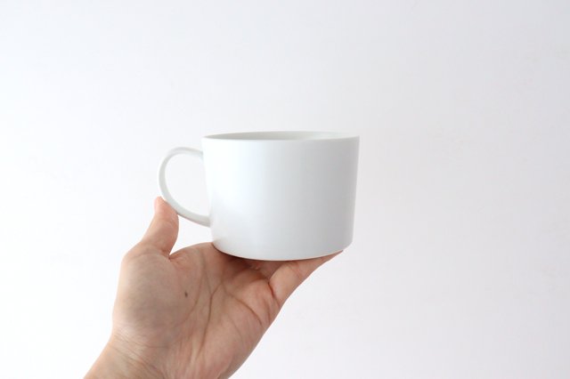 Soup mug white porcelain Hasami ware