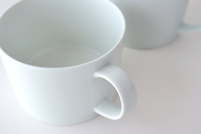 Soup mug white porcelain Hasami ware
