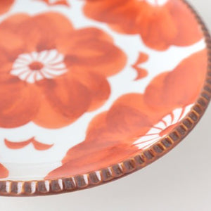 Round plate medium red Sophia porcelain Arita ware
